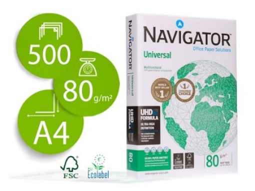 Papel Copia Navigator Universal A4 80gr (resma)
