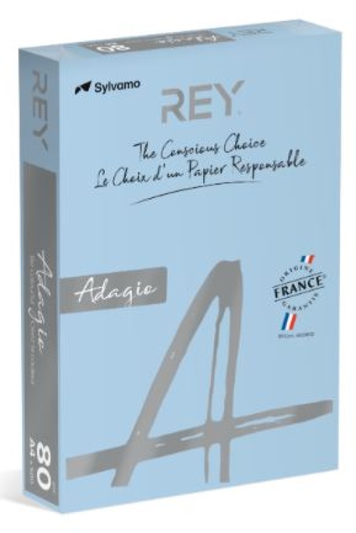 Papel Copia Adagio A4 80gr Azul Pastel (CD01) (Resma)