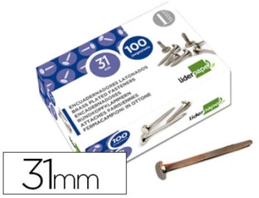 Ataches Encadernacao Liderpapel Nº 7 31mm Cx. 100un