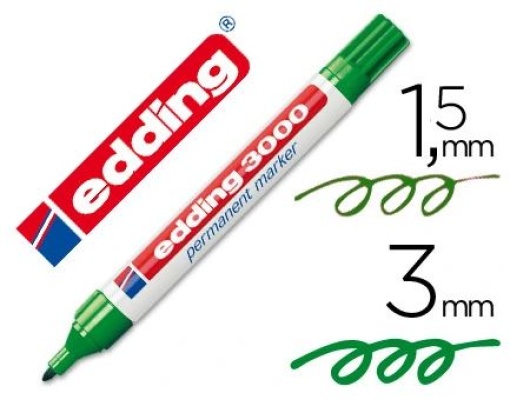 Marcador Permanente Edding 3000 Verde Claro 