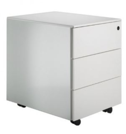 Bloco Matalico 3 Gavetas e Rodas 420x530x580alt. Cinza