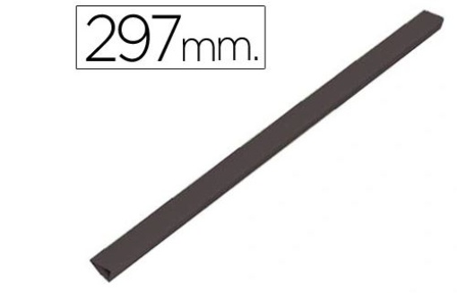 Lombada Plastico Encadernacao A4 3cm Preto A4 Cx.50 (715 C A 297 MM)