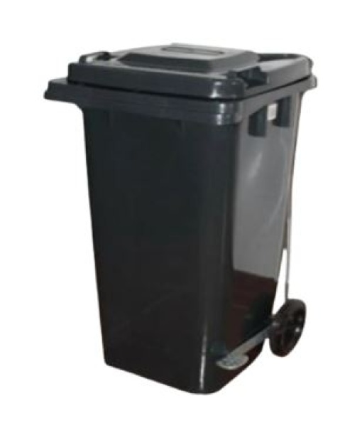 Contentor Cinza em Polietileno 240L de Capacidade C/Rodas e Tampa