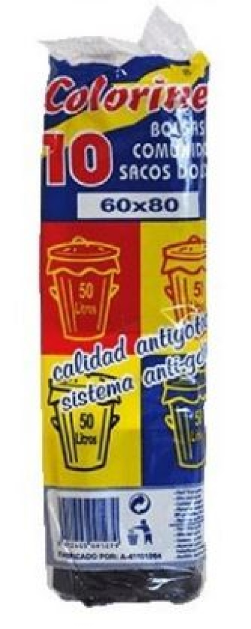 Saco Lixo Preto 50L 60x80 10un