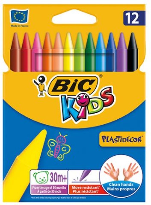 Lapis de Cera Bic Kids Plastidecor Cx.12un