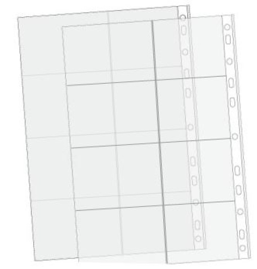 Recarga Porta Cartoes A4 8divisoes Roma 307 Pack 10