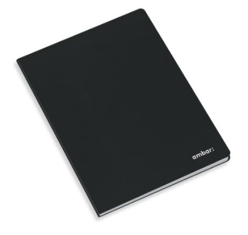 Caderno Agrafado Ambar Capa Preta A4 80fls Liso