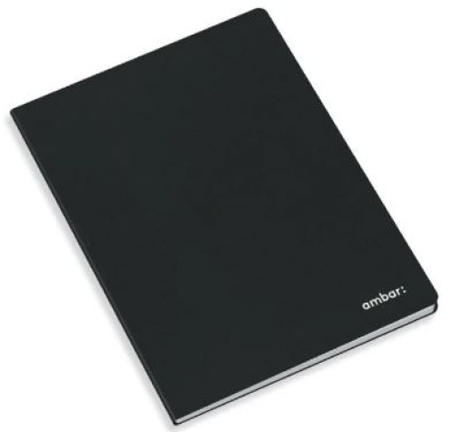 Caderno Agrafado Ambar Capa Preta A5 80fls Quadriculado