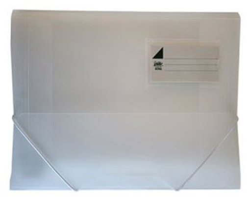 Pasta Plástica C/Elásticos Roma A4 3 Abas Branca Translúcida