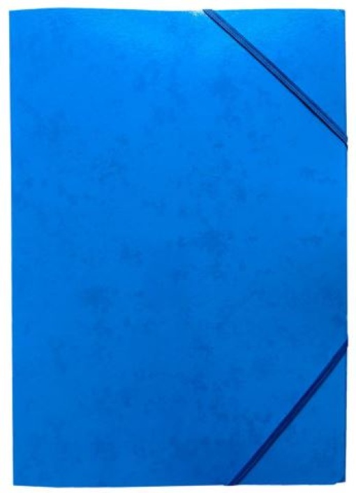 Pasta Cartao C/Elasticos A3 3Abas Azul