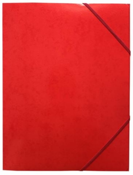 Pasta Cartao C/Elasticos A3 3Abas Vermelho