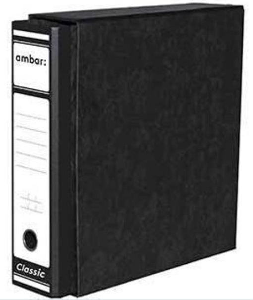 Pasta de Arquivo Ambar Classic C/Caixa L80 Marmoreada Preta