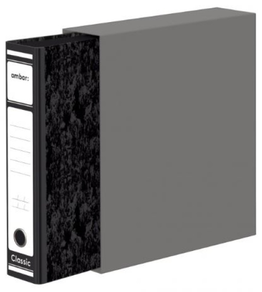 Pasta de Arquivo Ambar Classic C/Caixa L60 Marmoreada Preta 