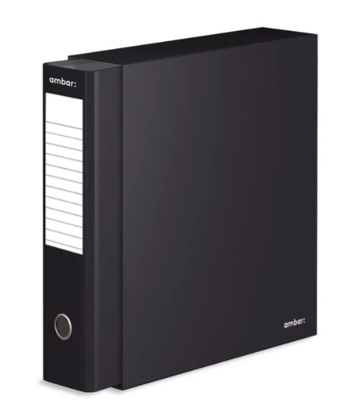 Pasta de Arquivo Ambar C/Caixa e Calha Din L80 Preta