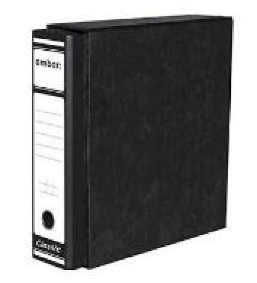 Pasta de Arquivo Ambar Classic C/Caixa L40 Marmoreada Preta 