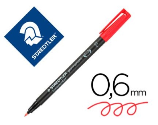 Marcador Acetato Lumocolor Ref.318-2 F (0.6) Vermelho
