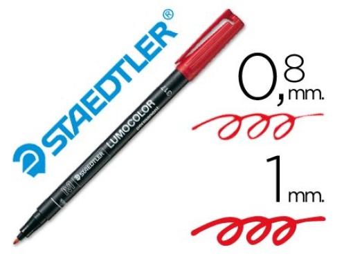 Marcador Acetato Lumocolor Ref.317-2 M Vermelho