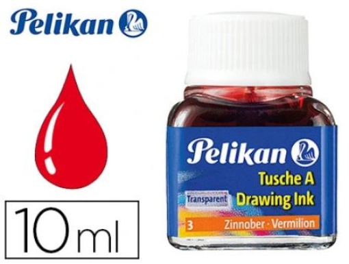 Tinta da China Pelikan Frasco 10 ml Vermelha