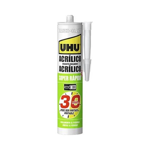 Silicone Isolamento e Fissuras Acrílico Branco UHU 280ml