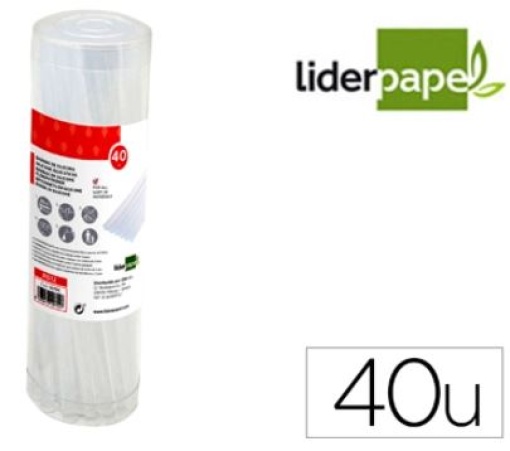 Barra Cola Quente Termofusivel Liderpapel 7mm Diametro x 200mm Comprimento Cx. 40un (PG12)