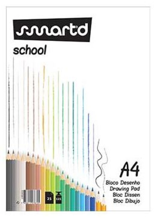 Bloco Papel Desenho SmartD A4 125gr 25 Folhas
