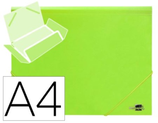 Pasta Liderpapel C/Elasticos Abas Polipropileno A4 Amarelo Fluor. Opaco (GC14)