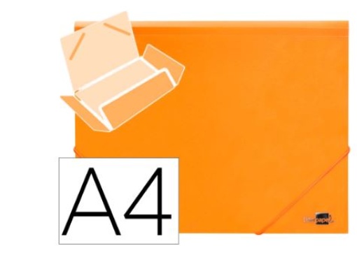 Pasta Liderpapel C/Elasticos Abas Polipropileno A4 Laranja Opaco (GC15)