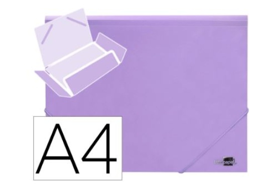 Pasta Liderpapel C/Elasticos Abas Polipropileno A4 Lavanda Opaco (GC16)