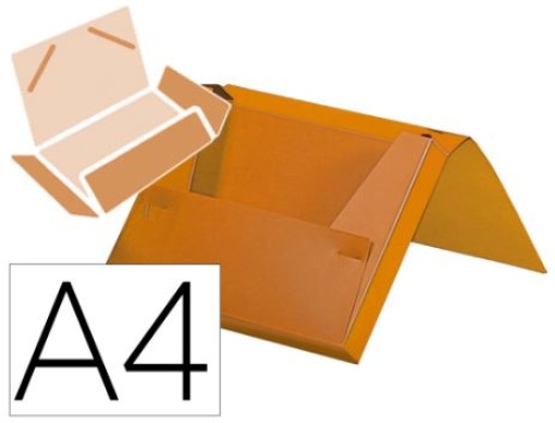 Pasta Liderpapel Porta Documentos Com Elasticos Polipropileno A4 Laranja Fluor Lombada 25mm (SS49)
