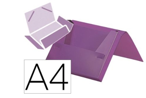 Pasta Liderpapel Porta Documentos Com Elasticos Polipropileno A4 Lavanda Opaco lombada 25mm (SS50)