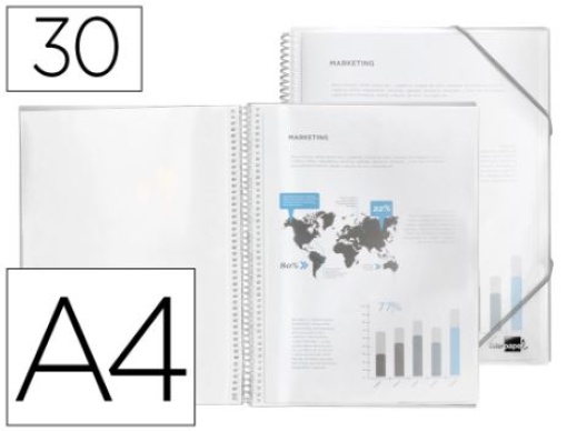 Capa Catalogo Liderpapel Com Espiral 30Bolsas A4 Transparente (EC54)