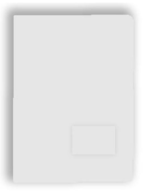 Pasta Plastico Liso C/bolsa e Visor Opaco Branco