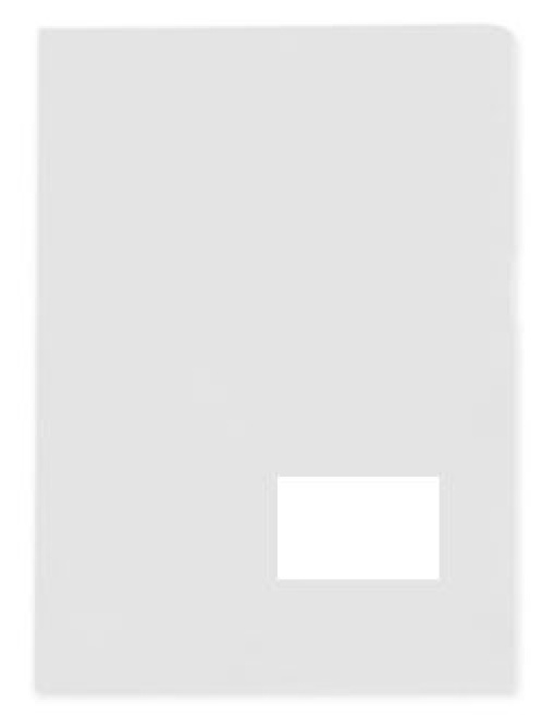 Pasta Plastico Liso C/Bolsa e Visor A4 Cristal 