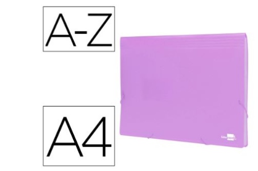 Pasta Classificadora com Fole Liderpapel Polipropileno A4 Lavanda Opaco 13 Departamentos (FU38)