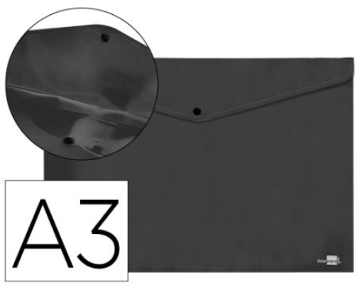 Bolsa Porta Documentos Liderpapel Com Mola A3 Preto (DS68)