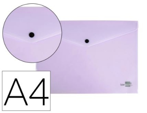Bolsa Porta Documentos Liderpapel Com Mola A4 Lavanda (DS72)