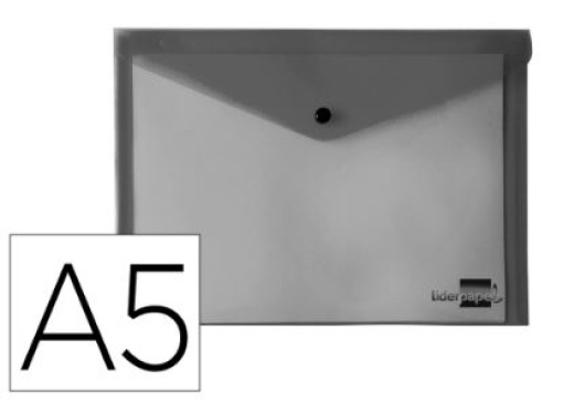 Bolsa Porta Documentos Liderpapel Com Mola A5 Preto Opaco (DS75)