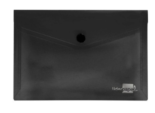 Bolsa Porta Documentos Liderpapel com Mola A6 Preto Opaco (DS76)