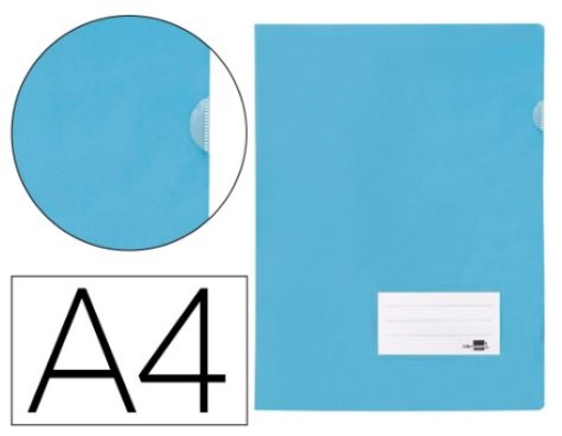 Pasta Dossier Liderpapel 921-AA4 Polipropileno 180mic Azul Celeste Opaco (BL28)