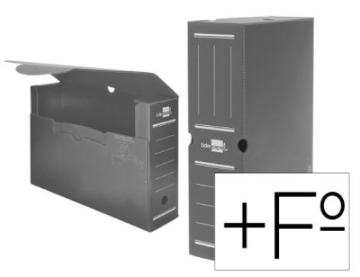 Caixa Arquivo Definitivo Liderpapel Polipropileno Cinza 387x275x105 mm. (DF16)
