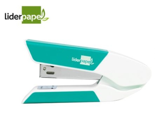 Agrafador Liderpapel Plastico Cap.20fls (22/6-24/6) Turquesa + Saca Agrafes + Cx.1000 Agrafes (GR40)