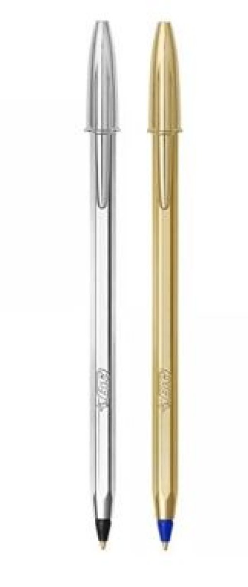 Esferografica Bic Blister Dourada+Prateada