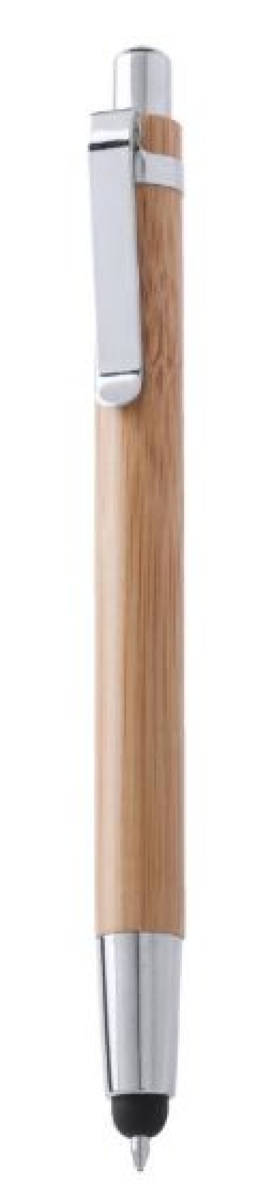 Esferográfica Azul Retrátil Ponta Touch em Bambu