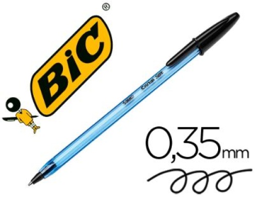 Esferografica Ball Point BIC Cristal Soft Preta 