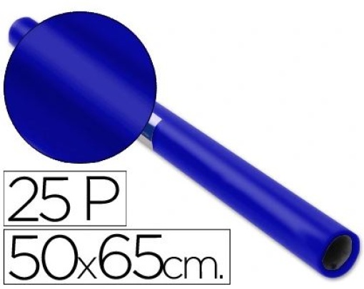 Papel Lustro Rolo 25 Folhas 50x65 Azul