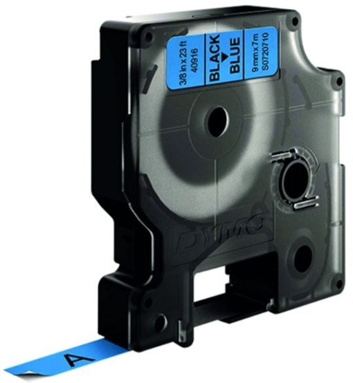 Fita Gravaçao Dymo 9mmx7m Preto/Azul (40916)