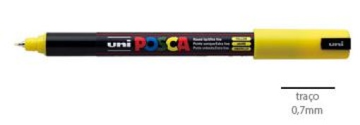 Marcador Uniball Posca PC1MR 0,7mm Amarelo