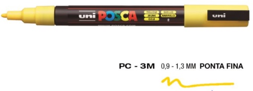 Marcador Uniball Posca PC3M 0,9mm Amarelo