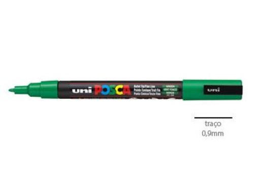 Marcador Uniball Posca PC3M 0,9mm Verde (6) 