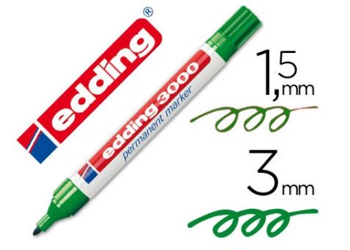 Marcador Edding 3000 Verde